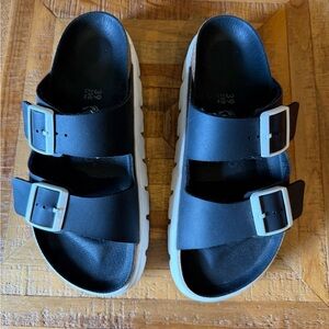 Papillio Black Sandals with Buckles